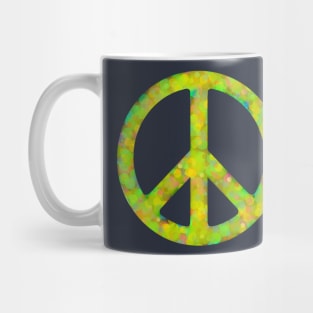 World Peace Sign Vibrant Art Graffiti Activist Mug